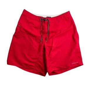 Patagonia Shorts Mens 38 Red Wavefarer Boardshorts Pocket Swimming Beach Surfing